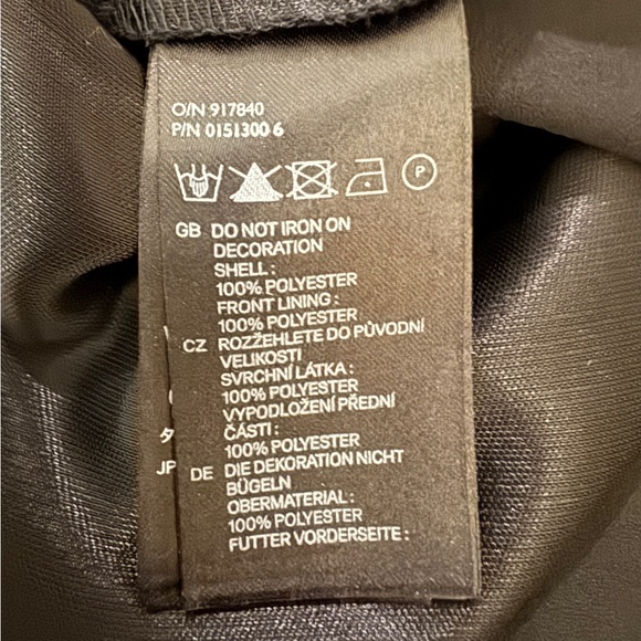 H&M Black Mini Dress with Silver Bead Accents, Size 2 - Picture 6 of 7